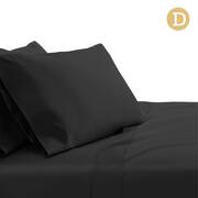 Giselle Bedding Double Size 1000TC Bedsheet Set - Black