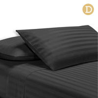 Giselle Bedding Double Size 4 Piece Bedsheet Set - Black