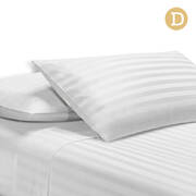 Giselle Bedding Double Size 4 Piece Bedsheet Set - White