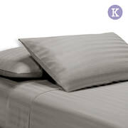 King Size 4 Piece Bedsheet Set - Grey