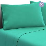 4 Piece Microfibre Sheet Set King – Aqua