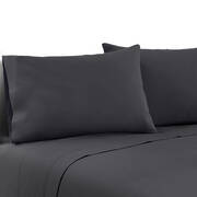 Giselle Bedding King Charcoal 4pcs Bed Sheet Set Pillowcase Flat Sheet