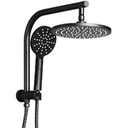 Black Handheld Round High Pressure Rain Shower Head Set