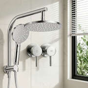 9 Inch Rain Shower Head Set Handheld Chrome | EXTG