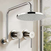 9 Inch Rain Shower Head Wall Arm Tap Set | EXTG