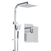 10'' Rain Shower Head Set Handheld Square High Pressure Mixer Tap Chrome