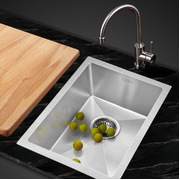 Kitchen Sink 44X34CM Stainless Steel Nano Basin Single Bowl Silver