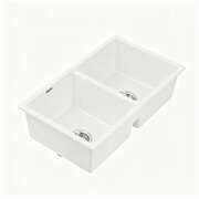 Kitchen Sink 77x45cm Granite Stone Sink Double Bowl White