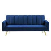 Stylish Sofa Bed Convertible Velvet Lounge Recliner Couch Sleeper 3