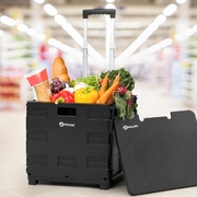 Portable 35KG Foldable Shopping Cart: Convenient Grocery Trolley