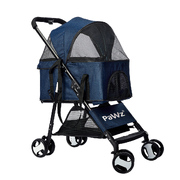 Foldable Pet Stroller Blue