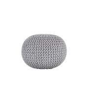 Knitted Pouf LIGHT GREY