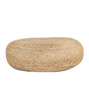 Round Jute Pouf NATURAL 26x7