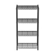  4-Tier Shelving Unit Adjustable Garage Storage Shelves Kitchen Rack Steel