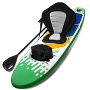 Weisshorn Stand Up Paddle Boards 10" Inflatable SUP Surfboard Paddleboard Kayak Seat Green