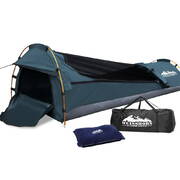 Weisshorn Biker Swag Camping Single Swags Tent Biking Deluxe Ripstop Canvas Navy