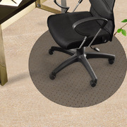  Chair Mat Round Carpet Protectors PVC Home Office Computer Mats Black
