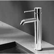 Bathroom Basin Mixer Tap Round Tall Faucet Vanity Laundry Chrome