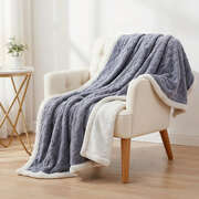 Double-Sided Fleece Throw Blanket Lightweight Cozy Sofa Couch Bed 152x203cm Queen
