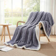 Double-Sided Fleece Throw Blanket Soft Lightweight For Sofa Couch Bed 203x230cm
