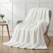 Lightweight Fleece Throw Blanket Cozy Sofa Couch Bed Cover 152x203cm