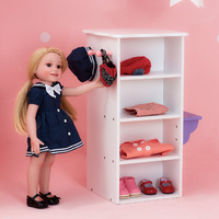 Olivia's Little World - Little Princess 45cm Doll Furniture - Dresser with 3 Hangers