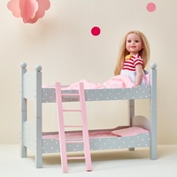 Olivia's Little World - Polka Dots Princess 45cm Doll Furniture - Double Bunk Bed