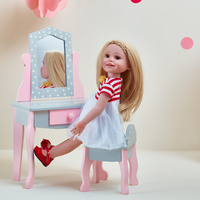 Olivia's Little World - Polka Dots Princess 45cm Doll Furniture - Vanity Table & Stool Set