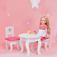 Olivia's Little World - Little Princess 45cm Doll Furniture - Table & 2 Chairs Set