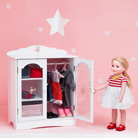 Olivia's Little World - Little Princess 45cm Doll Furniture - Fancy Closet with 3 Hangers