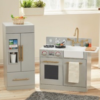 Teamson Kids - Urban Adventure Play Kitchen With Ice Maker - Grey