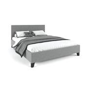 Fabric bed frame grey queen