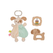 Baby Comforter Rattle Gift Set - Puppy Dog