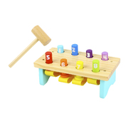 Wooden Knock Bench With 8 Pins