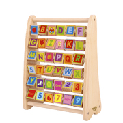 Alphabet Blocks Abacus Natural