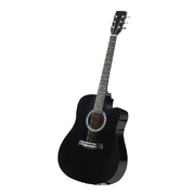 Solid Eco-Rosewood 38 Inch Wooden Folk Acoustic Guitar-Black