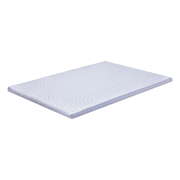 Latex Topper 100% Natural Latex Toppers 7-zone w/ Ice Silk Cool-touch Fabric Cooling Cover Double 5cm