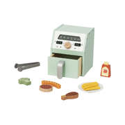 Wooden Air Fryer Toy Playset 17x20x20cm