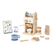 Wooden Coffee Machine Playset 14x14x25cm