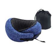 Ergonomic Memory Foam Travel Neck Pillow For Airplane Car And Office Blue