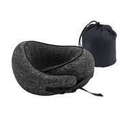 Ergonomic Memory Foam Travel Neck Pillow For Airplane Car And Office Dark Grey