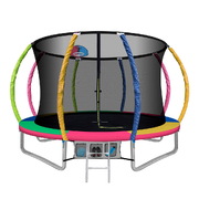 10Ft Trampoline For Kids W/ Ladder Enclosure Safety Net Rebounder Colors