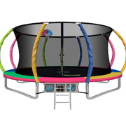 14Ft Trampoline For Kids W/ Ladder Enclosure Safety Net Rebounder Colors