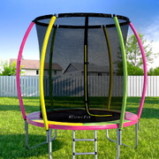 6FT Kids Trampolines Cover with Safety Net Pad in Multi-colored
