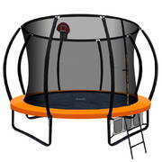 Everfit 10FT Trampoline With Basketball Hoop - Orange