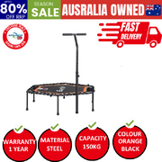 51-Inch Hexagon Trampoline with Adjustable Handrail
