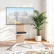 Mobile TV Floor Stand for 32-65 Mount Bracket Universal Adjustable Height with Wheels