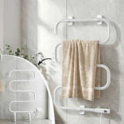 Heated Towel Rail Freestanding Wall-Mounted S-Shape Electric Warmer Rack