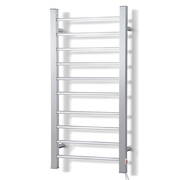 DEVANTI Electric Heated Ladder Towel Rails Bathroom Dryer Clothes Warmer 10 Racks Round Bars Rungs