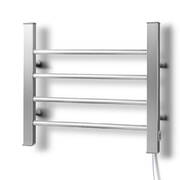 DEVANTI Electric Heated Ladder Towel Rails Bathroom Dryer Clothes Warmer 4 Racks Round Bars Rungs